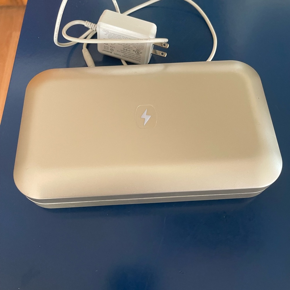 Phone soap UV light sanitizer box.